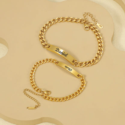 Custom Engraved Bracelet Set