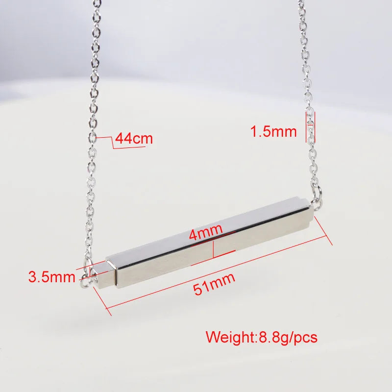 Custom Flat Bar Necklace