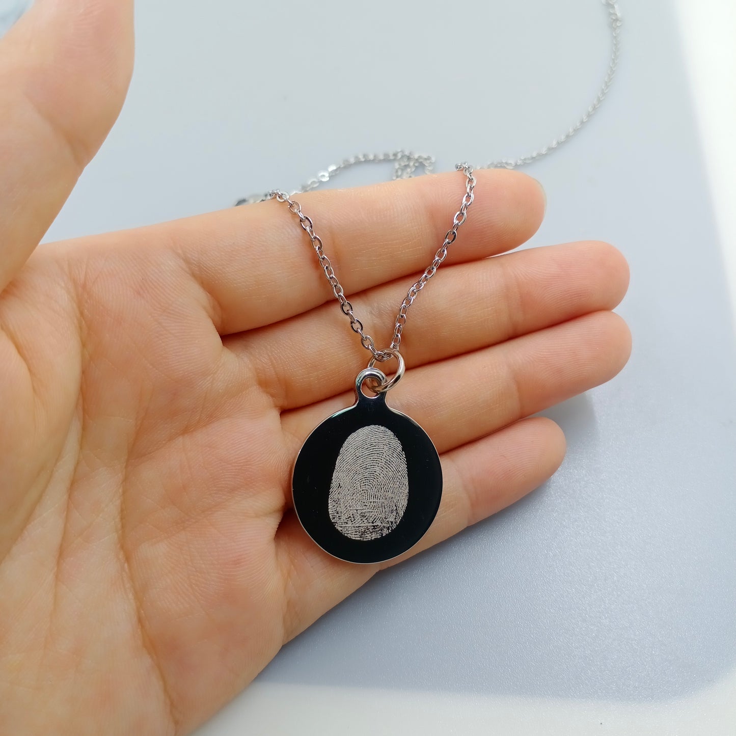 Custom FingerPrint Pendant Necklace