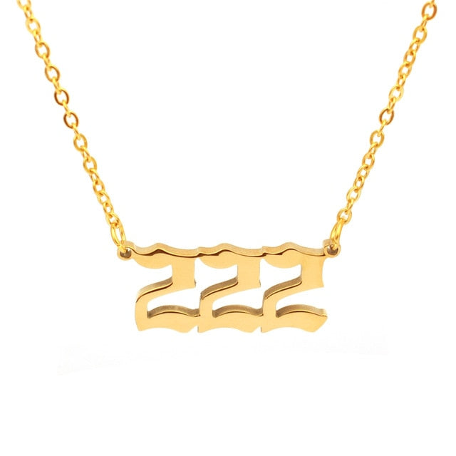 Angel Number Necklace Choker