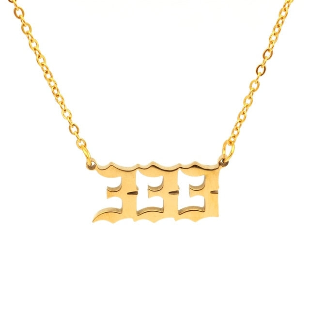 Angel Number Necklace Choker