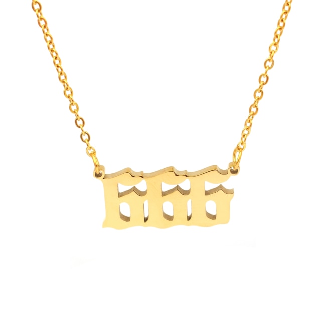 Angel Number Necklace Choker