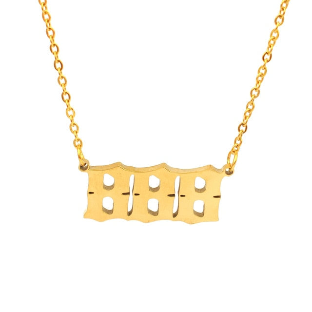 Angel Number Necklace Choker