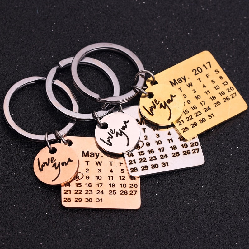 Personalized Calendar Key Chain