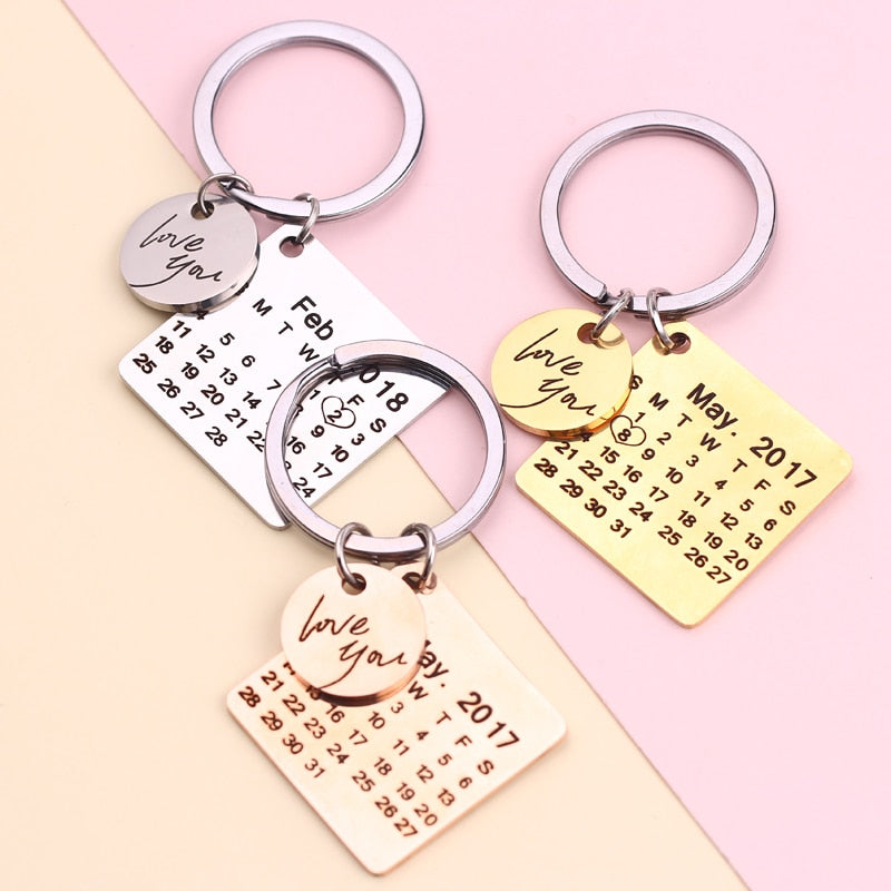 Personalized Calendar Key Chain