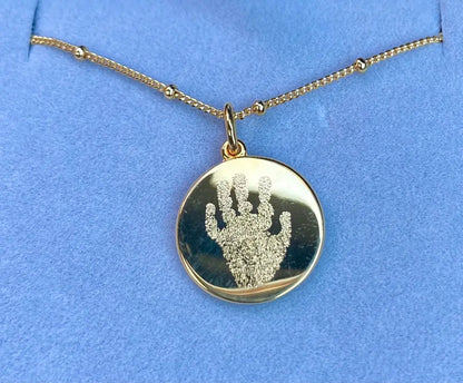 Custom FingerPrint Pendant Necklace