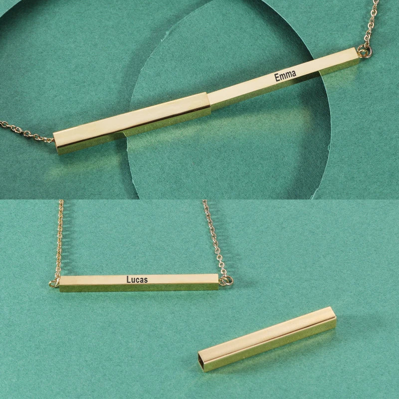 Custom Flat Bar Necklace
