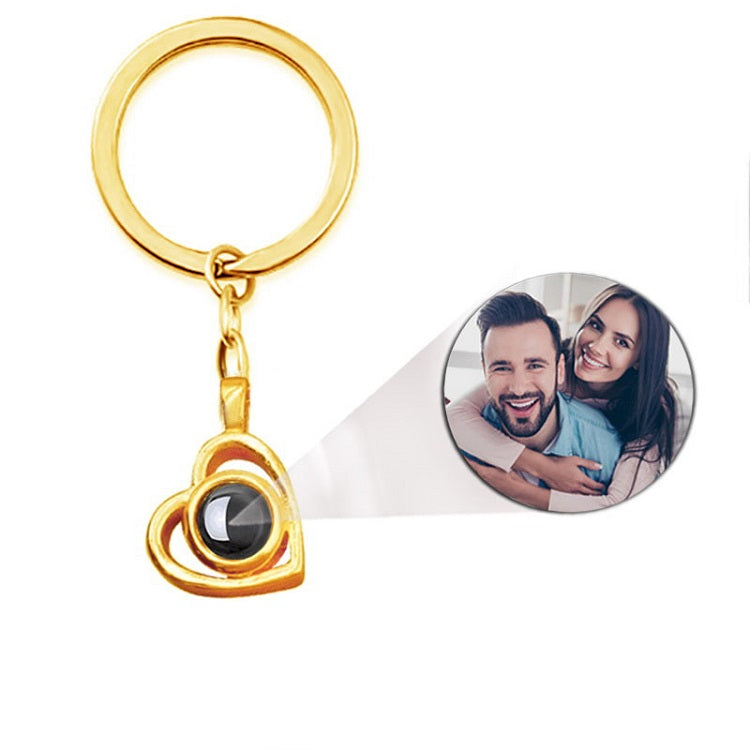 Personalized Heart Photo Keychain