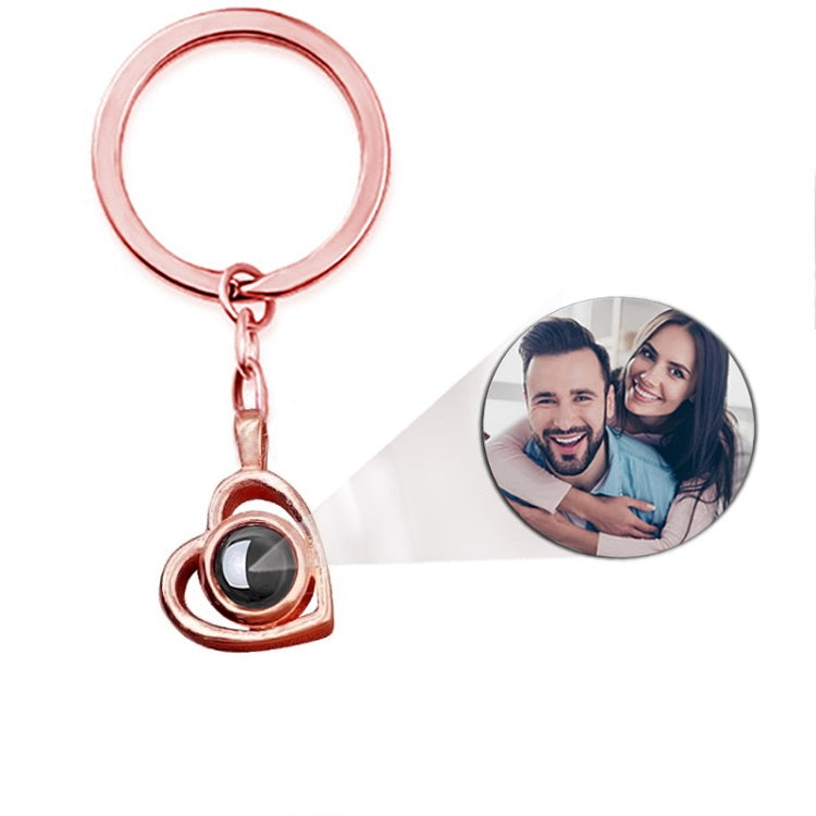 Personalized Heart Photo Keychain