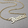 Old English Name Necklace