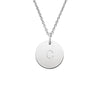 Stamped Initial Circle Necklace