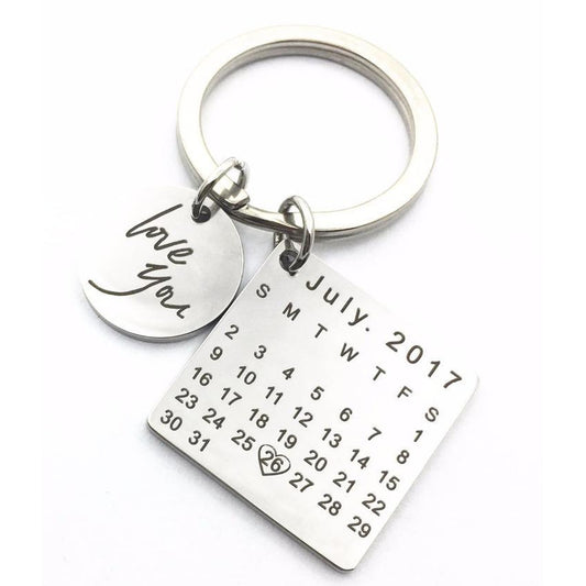 Personalized Calendar Key Chain