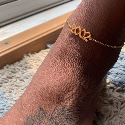 Custom Birth Year Anklet