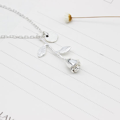 Initial Rose Necklace