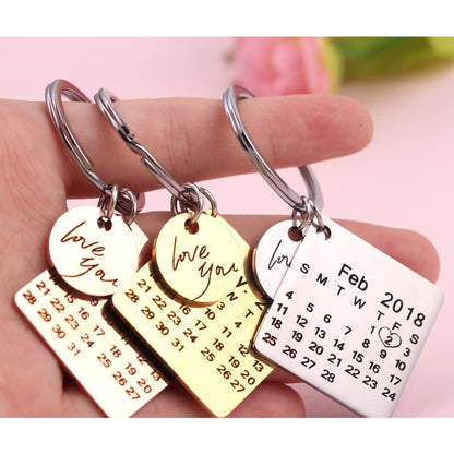 Personalized Calendar Key Chain